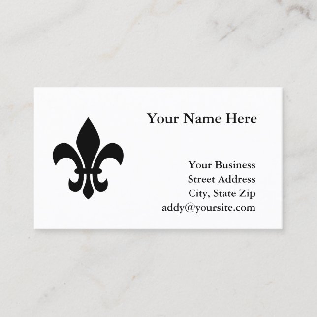 Carte De Visite Fleur de Lis (Devant)