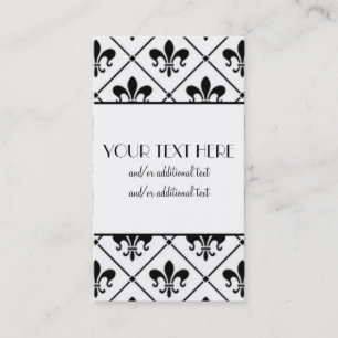 Carte De Visite Fleur De Lis Border
