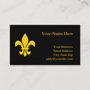 Carte De Visite Fleur de lis en or