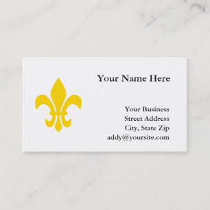 Carte De Visite Fleur de lis en or