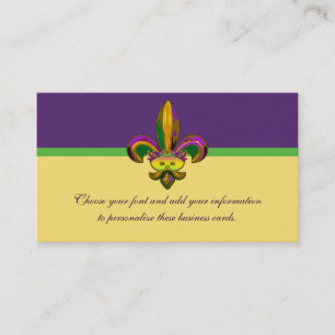 Carte De Visite Fleur de lis Mask