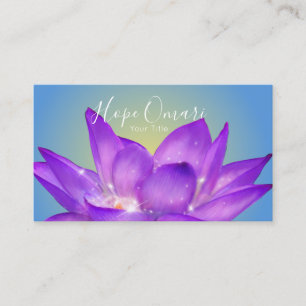 Carte De Visite Fleur de Lotus Aquarelle Violet Pourpre