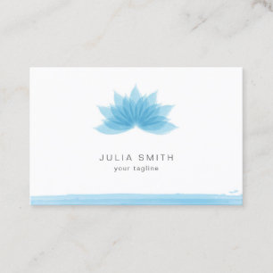 Carte De Visite Fleur de Lotus dans la couleur bleue