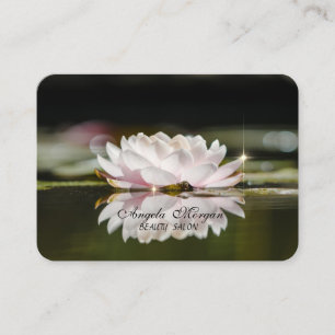 Carte De Visite Fleur de lotus de paysage élégant