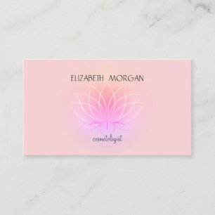 Carte De Visite Fleur de Lotus Élégante Moderne