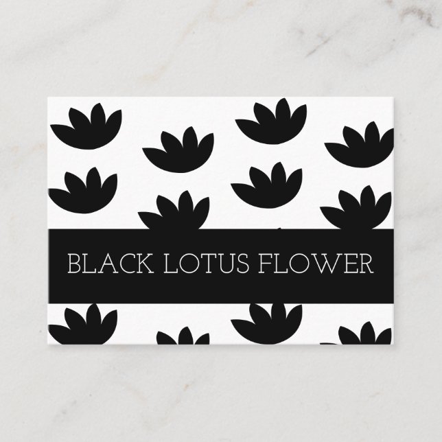 Carte De Visite Fleur de Lotus Noir      (Devant)