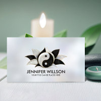 Fleur de lotus Yin Yang - perle et marbre noir