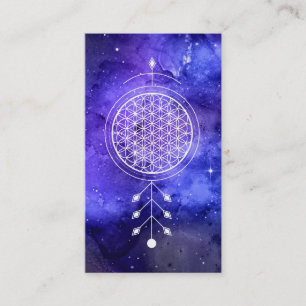 Carte De Visite *~* Fleur de l'univers Astrologie de la vie Reiki 