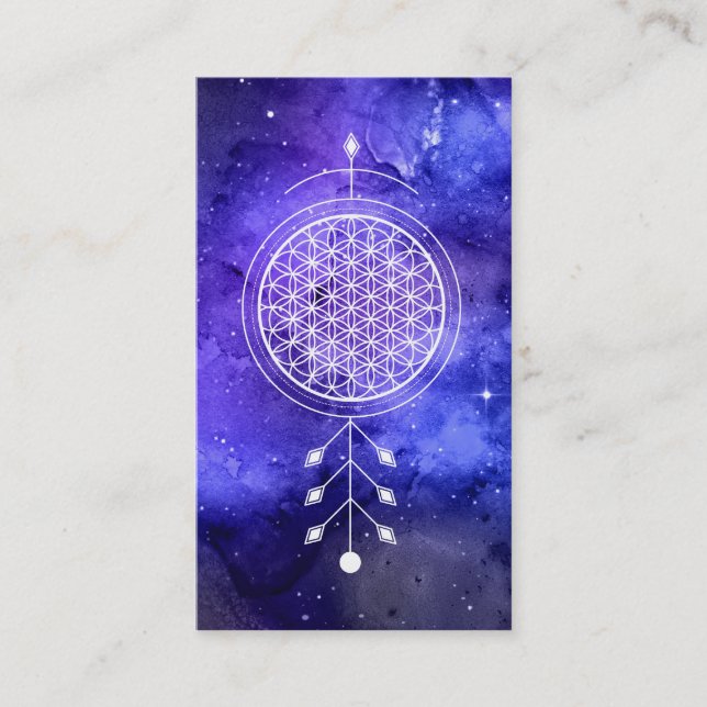 Carte De Visite *~* Fleur de l'univers Astrologie de la vie Reiki  (Devant)