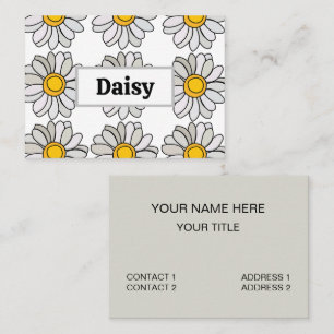 Carte De Visite Fleur de marguerite florale Daisy