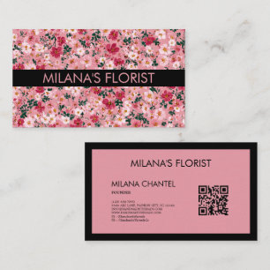 Carte De Visite Fleur de marguerite rose moderne et tendance pour