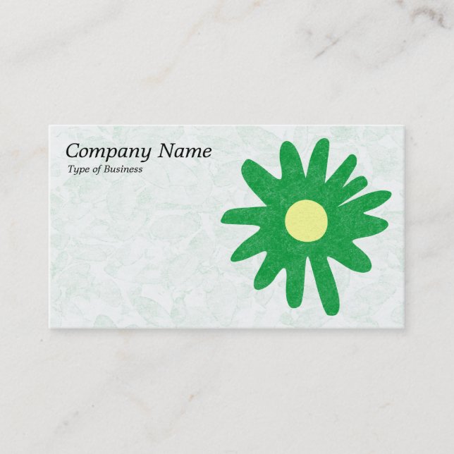 Carte De Visite Fleur de papier - Vert d'herbe (Devant)