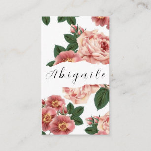 Carte De Visite Fleur de plumes vecteur sans couture floral vintag