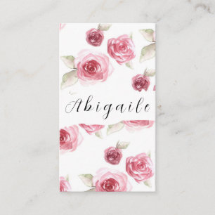 Carte De Visite Fleur de plumes vecteur sans couture floral vintag