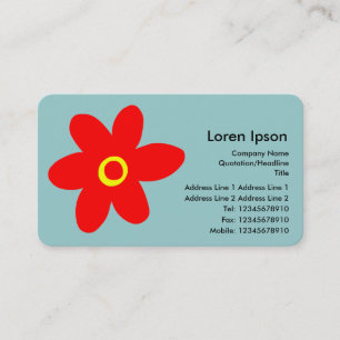 Carte De Visite Fleur de pop - Bleu (99CCCC)