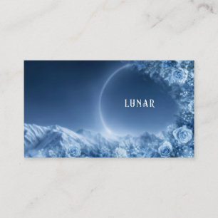 Carte De Visite Fleur de Rose Bleue et Lumière de la Montagne enne