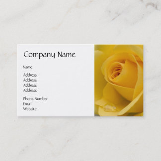 Carte De Visite Fleur de rose jaune