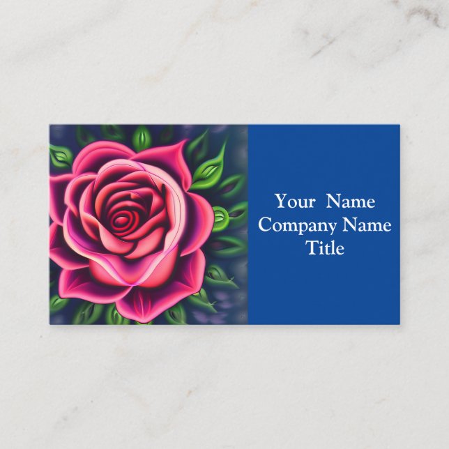 Carte De Visite Fleur de rose rose romantique Abstraite (Devant)