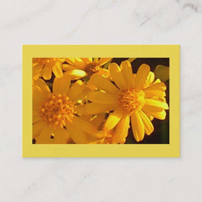 Carte De Visite Fleur de tournesol jaune vif (Devant)