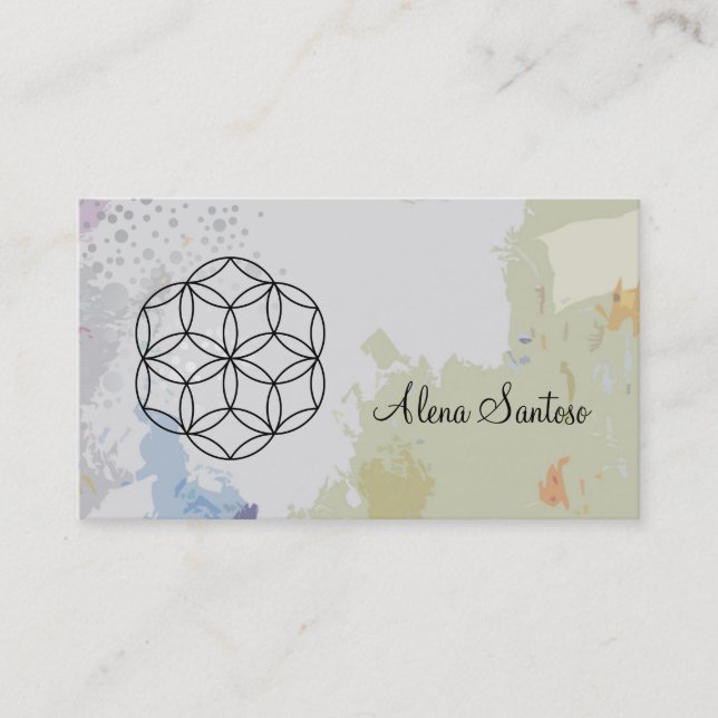 Carte De Visite Fleur de vie (Devant)
