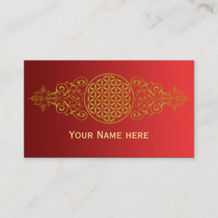 Carte De Visite Fleur de vie / Blume des Lebens - XII vintage