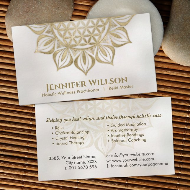 Carte De Visite Fleur de vie en lotus (Créateur téléchargé)