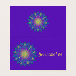 Carte De Visite Fleur De Vie - Mandala Indien 3