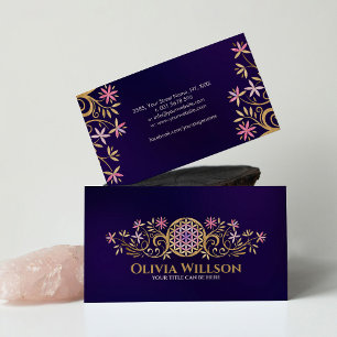 Carte De Visite Fleur de vie - Ornement fleuris