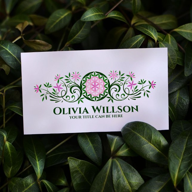 Carte De Visite Fleur de vie - Ornement fleuris (Créateur téléchargé)