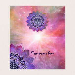 Carte De Visite Fleur de vie - Style Vintage Galaxy Espace 1