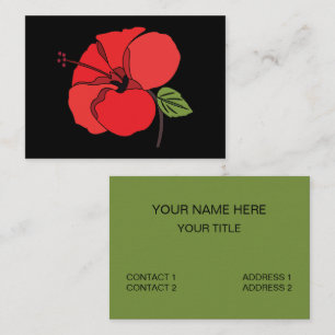 Carte De Visite Fleur d'Hibiscus Floral