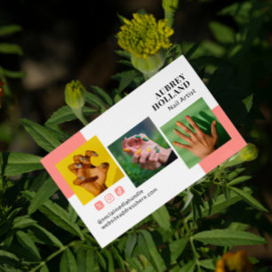 Carte De Visite Fleur du désert Photos rose Médias sociaux Artiste