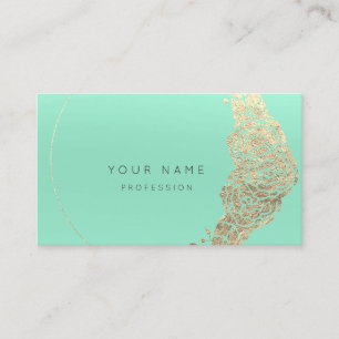 Carte De Visite Fleur en bon état MInimal1 métallique botanique