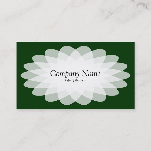 Carte De Visite Fleur en cristal - Vert foncé (Devant)