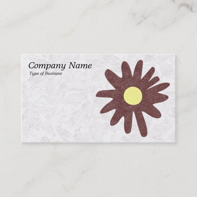 Carte De Visite Fleur en papier - Marron (Devant)