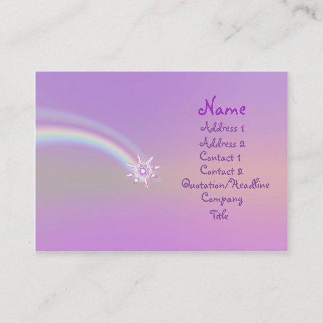 Carte De Visite Fleur en verre (Devant)