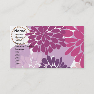Carte De Visite Fleur fine Cool mignonne Girl Retro Floral
