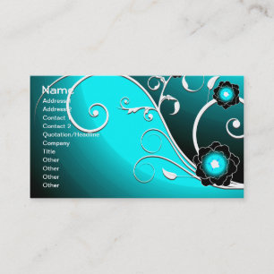 Carte De Visite Fleur Fleur Cool Cute Girl Retro Floral