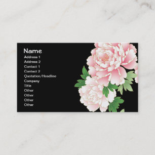 Carte De Visite Fleur Fleur Cool Cute Girl Retro Floral