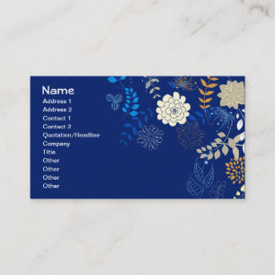 Carte De Visite Fleur Fleur Cool Cute Girl Retro Floral