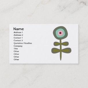 Carte De Visite Fleur Fleur Cool Cute Girl Retro Floral