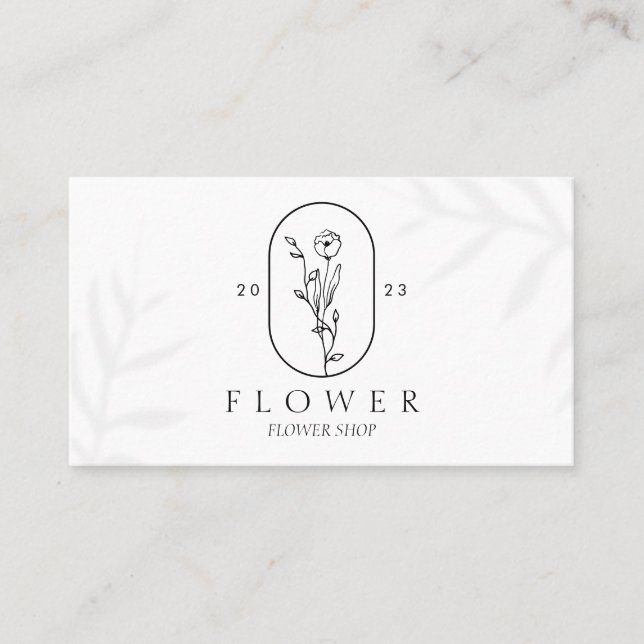 Carte De Visite Fleur & Fleur : Un Design Floral Art (Devant)