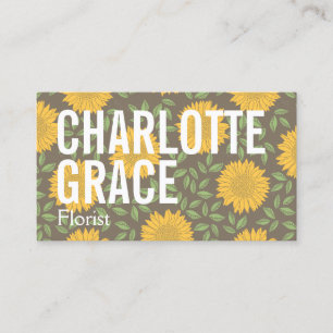 Carte De Visite Fleur fleuriste professionnelle à thème personna
