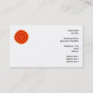 Carte De Visite Fleur géniale en orange et rouge