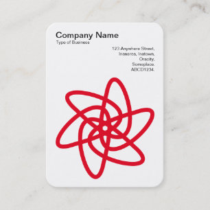 Carte De Visite Fleur géométrique 05 - Noir sur Blanc