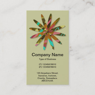 Carte De Visite Fleur géométrique abstraite - Khaki pâle