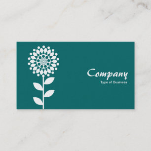 Carte De Visite Fleur géométrique - Côtés alternatifs (or)