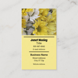Carte De Visite Fleur Jaune