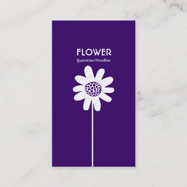 Carte De Visite Fleur longue tige VI - violet profond (Devant)