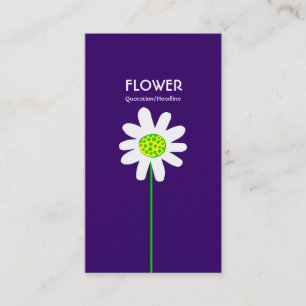 Carte De Visite Fleur longue tige - Violet profond